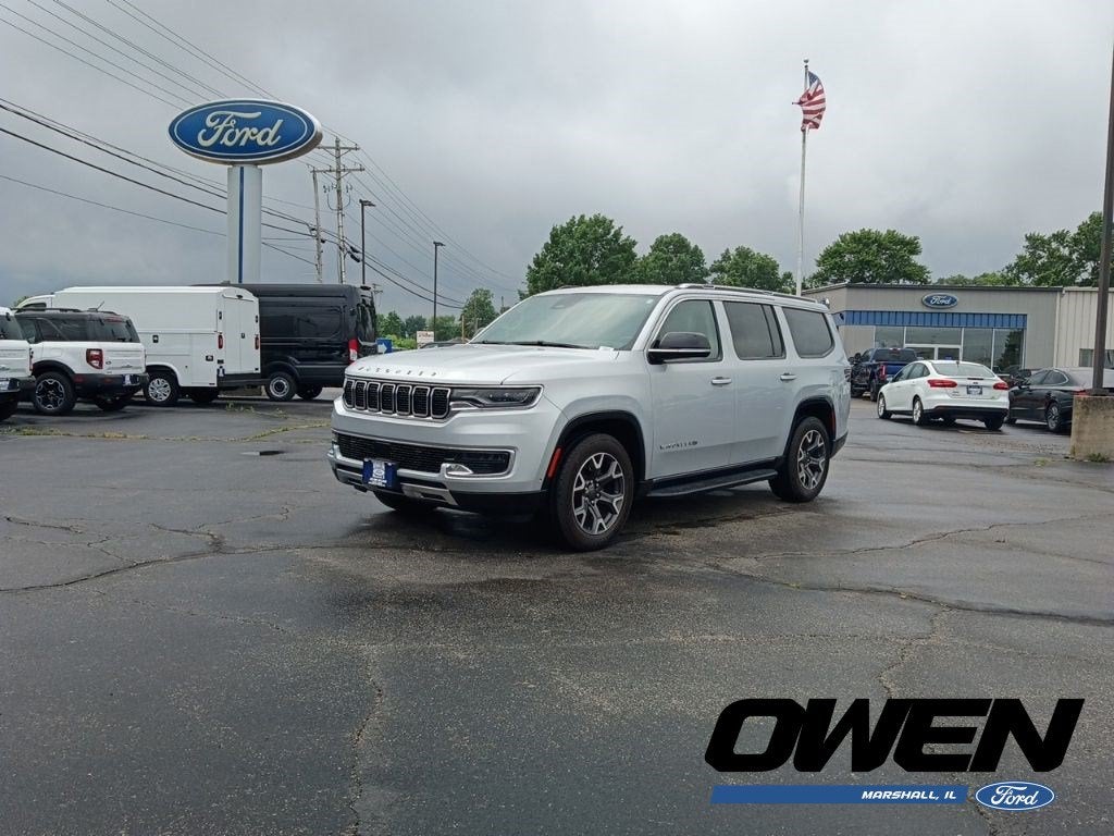 2023 Jeep Wagoneer Series III in Silver Zynith — front three-quarter view