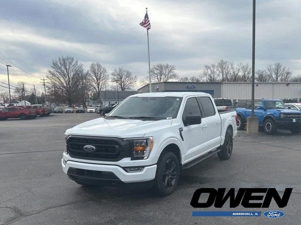 2022 Ford F-150 XLT in Oxford White — front three-quarter view