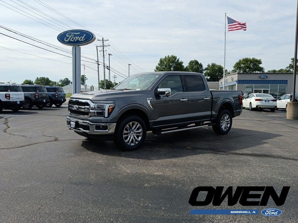 2026 Ford F-150 LARIAT in Carbonized Gray Metallic — front three-quarter view
