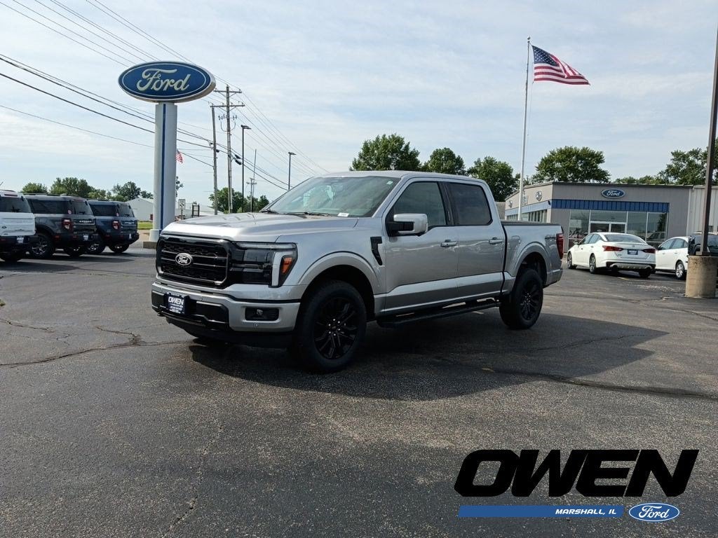 2026 Ford F-150 LARIAT in Iconic Silver Metallic — front three-quarter view